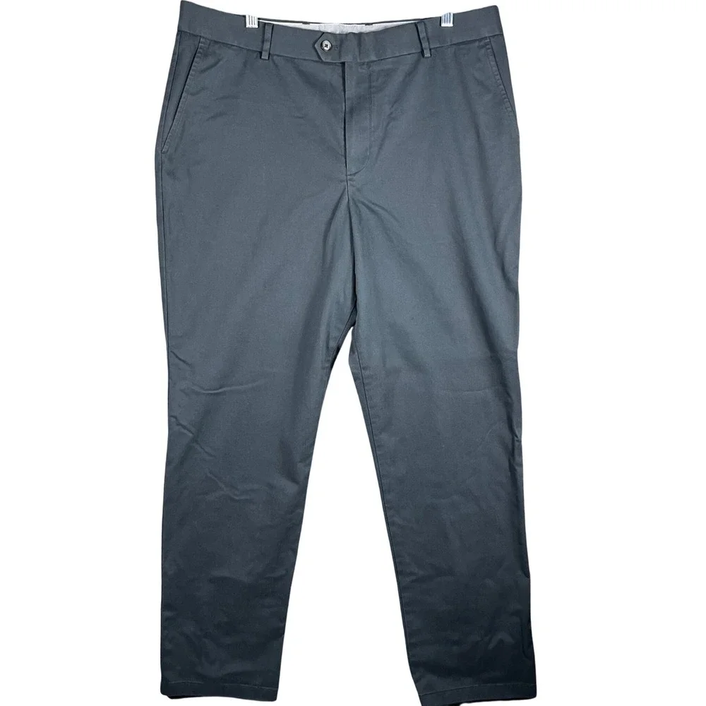 Charles‎ Tyrwhitt Chino Pants Mens 38 Navy Blue Classic Fit Non-Iron Stretch